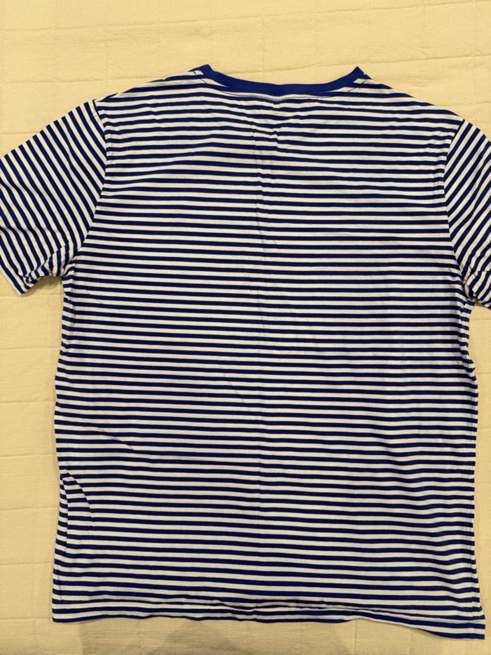 Polo by Ralph Lauren Blue & White Striped V-Neck Tee with Red Pony - Picture 8 of 10